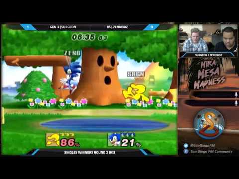 MMM 1 - Gen3 | Surgeon (GW) vs. Zenokids (Toon Link/Sonic) - PM WR2 - Project M