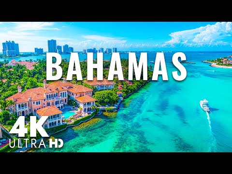 FLYING OVER BAHAMAS (4K Video UHD) - Relaxing Music With Beautiful Nature Film For Stress Relief