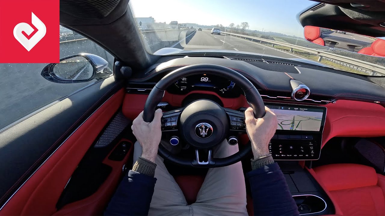 POV Maserati GranCabrio Folgore | Walkaround, Interior, Driving, Charging, highway