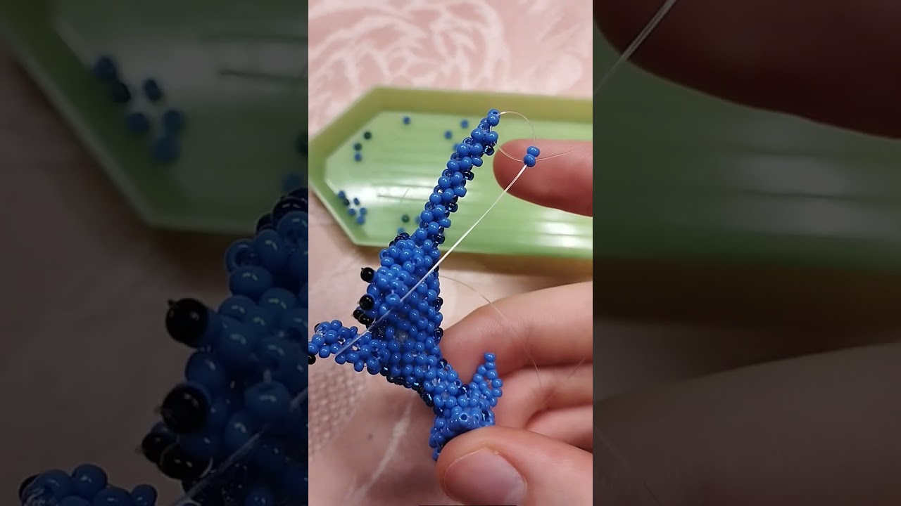 a dragon from beads#shorts #shortvideo #beads #врек #врекомендации #бисер #бисероплетение
