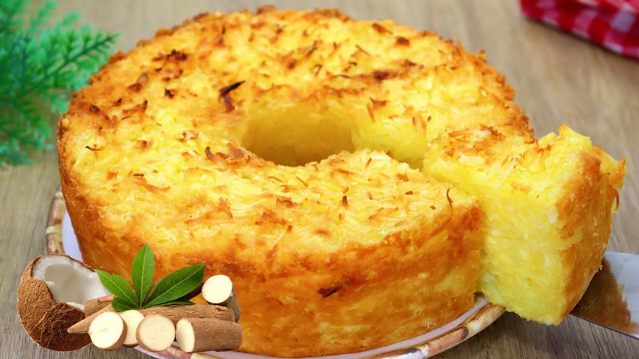 BOLO DE MANDIOCA COM COCO