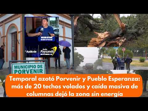 Temporal azotó Porvenir y Pueblo Esperanza: más de 20 techos volados y caída masiva de columnas...