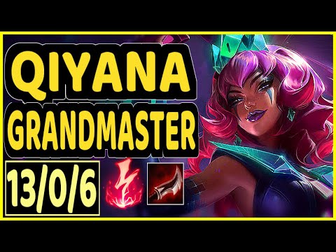 NOMANZ (QIYANA) - 13/0/6 KDA GAMEPLAY - EUW Ranked GRANDMASTER