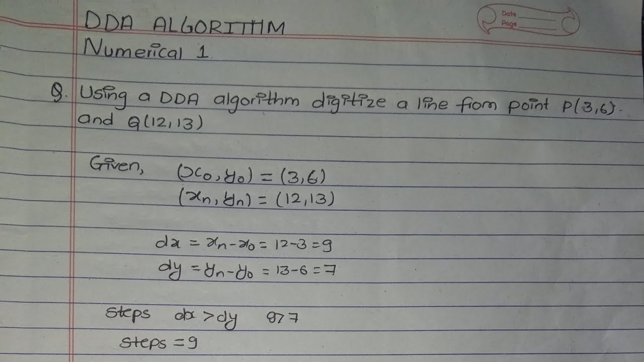 Computer graphics DDA algorithm #ytvideo #trending