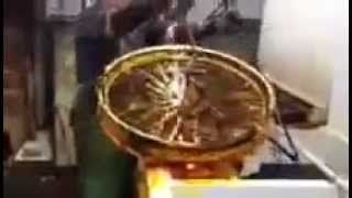 Chrome plating motorcycle wheel - Santa Ana, CA USA - Chroming