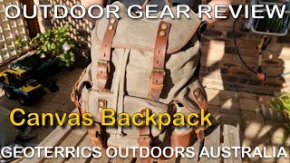 A new Waxed Canvas Backpack to replace Sonya's old canvas pack