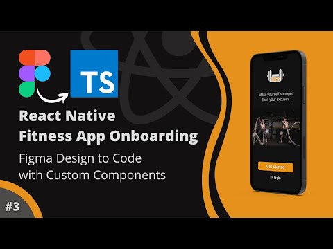 React Native Fitness App Onboarding #3 - Figma Design to React Native Code with Custom Components