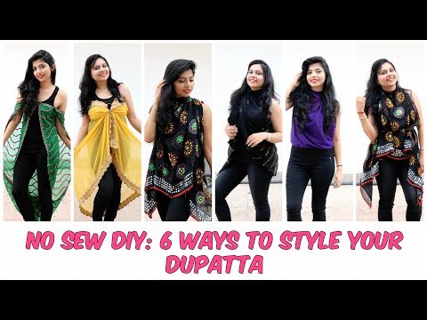 No Sew DIY: Style A Dupatta in 6 Different Fashionable Ways Video