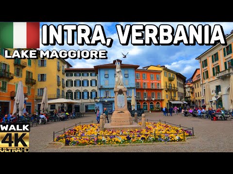 [4k] 🇮🇹 LAGO MAGGIORE ITALY | INTRA , VERBANIA WALKING TOUR | 4K 60FPS