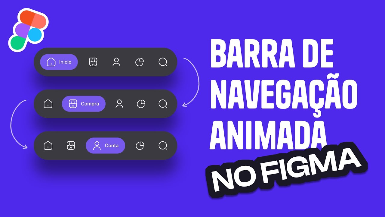 Barra de navegação animada no Figma   Tutorial de Protótipo