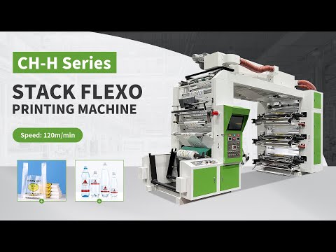 stack flexo printing press 6 colour for Paper