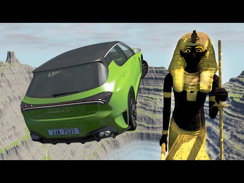 Crazy Jumps Into The Abyss With a Giant Pharaoh - BeamNG Drive | Foolish Driver