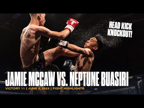 DON'T BLINK! 👀 Jamie McCaw vs Neptune Buasiri | Fight Highlights | VICTORY 11