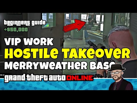 Merryweather Base Hostile Takeover VIP in #gtaonline #gta5 #gtav Solo VIP $50,000+