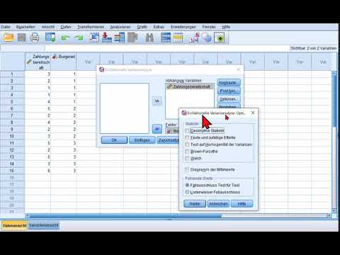 15.11 Varianzanalyse (ANOVA) | Rechenbeispiel SPSS