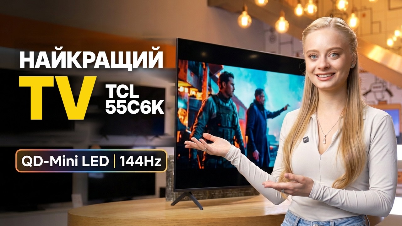 Телевізор TCL 55C6K video preview