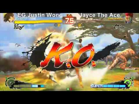 SSF4 AE: EG Justin Wong (Yang) vs Jayce The Ace (Viper) - levelup (Round One Arcade)