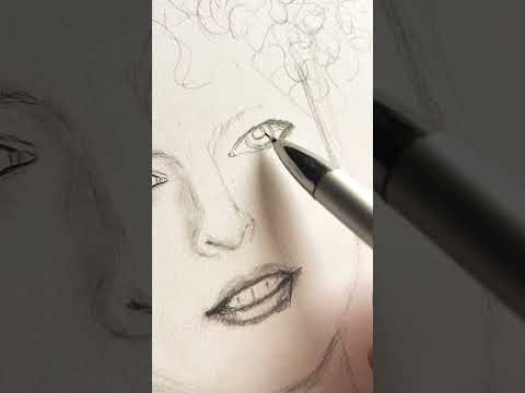 Portrét Iveta Bartošová / drawing.. portrait#video