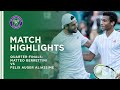 Matteo Berrettini vs Felix Auger Aliassime | Quarter-Final Highlights | Wimbledon 2021
