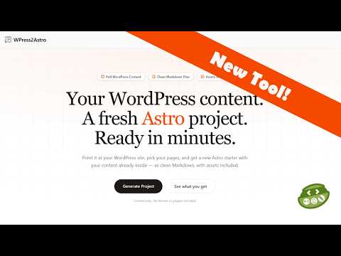 Image for the video entitled How to Export WordPress Content to Astro Starter Project
