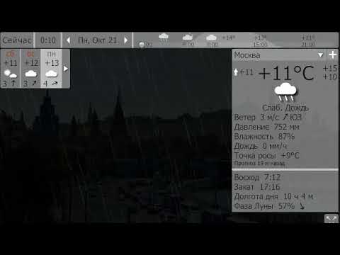 Погода. Москва. 19 - 21 октября 19 г.