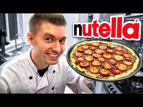 LIPÃO NA COZINHA - FIZ uma PIZZA DE NUTELLA com MORANGO!