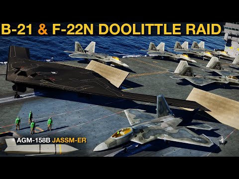Modernized 2030 Doolittle Raid - With B-21 Raider & F-22 Raptors | DCS Reenactment