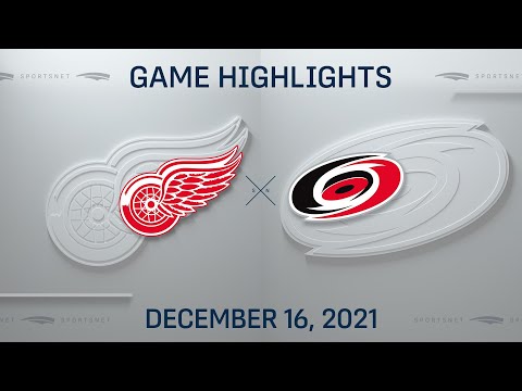 NHL Highlights: Red Wings vs. Hurricanes - Dec. 16, 2021