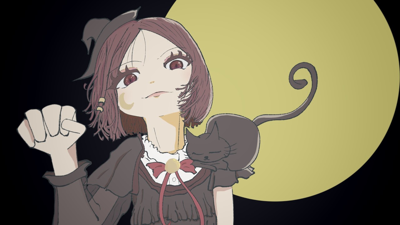 猫と満月