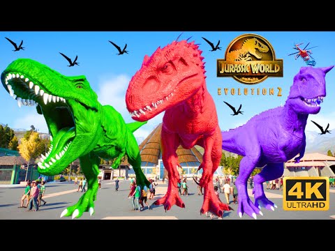 Most Dramatic T-Rex Attack Godzilla Carnotaurus Velociraptor Indominus Rex Prehistoric Mammals