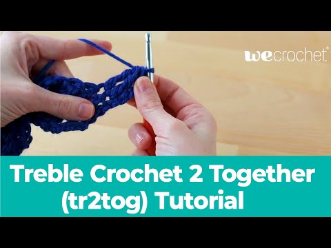 How to Treble Crochet 2 Together (tr2tog)