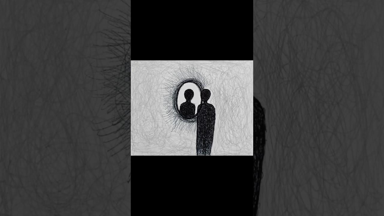 Depression drawing 🌚✨ #art #sketch #ytshort #shorts