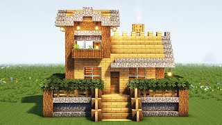 Minecraft: How to Build a Wooden House | Easy Survival House Tutorial #1