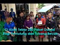 Teringat Masa Sulit, Ci Akim Tebar 250 Paket Donasi Bagi Pemulung dan Tukang Becak