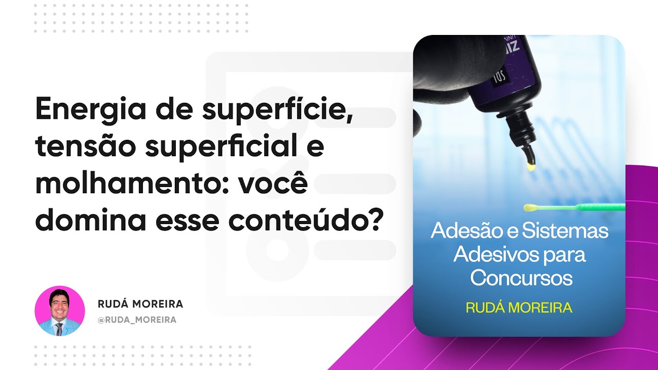 Você domina energia de superfície, tensão superficial e molhamento? | Prof. Rudá Moreira
