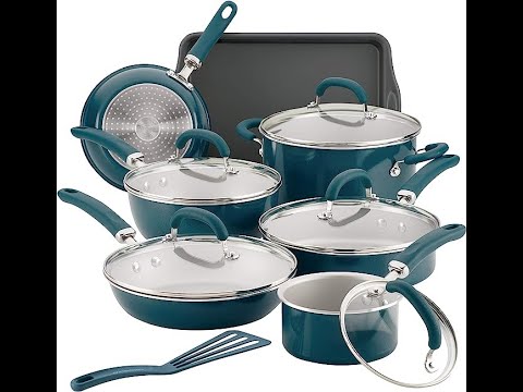 How To Use Rachael Ray Create Delicious Nonstick/ Cookware Pots and Pans Set, 13 Piece, Teal Shimmer