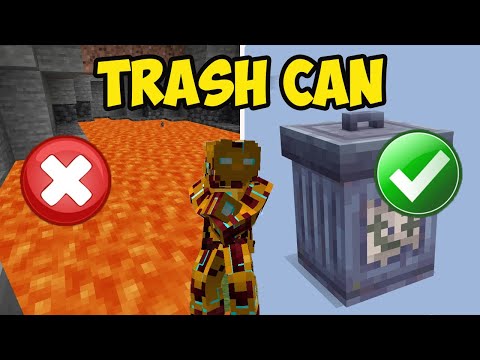 Minecraft Simple Redstone Trash Can Tutorial! (CHEAP, FAST) (2025)