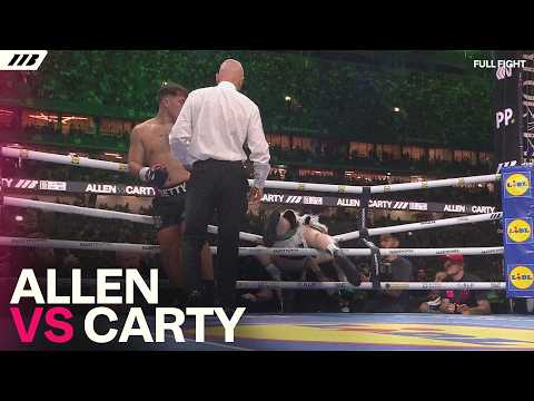 NO CONTEST! Thomas Carty Flies Out Of Ring Vs Dave Allen In 1st Round | Matchroom Boxing