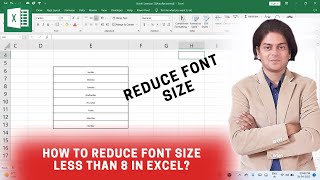 reduce font size less than 8 in Excel? #excel