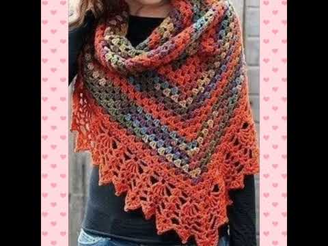 Easy cozy crochet shawl pattern