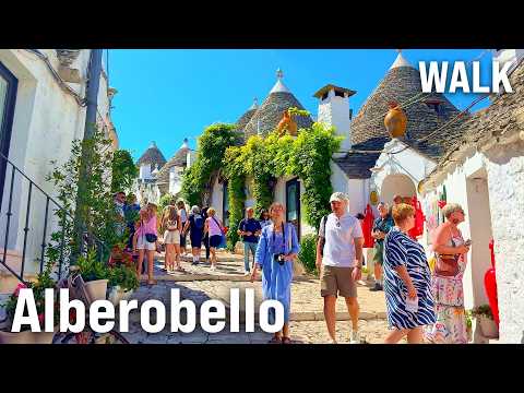 ALBEROBELLO Walking Tour 2025 🇮🇹 UNESCO’s Trulli Village [4K/60fps]