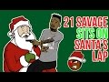 21 Savage Sits On Santa S Lap