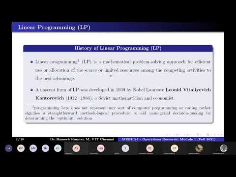 Introduction to Linear Programming (LP)