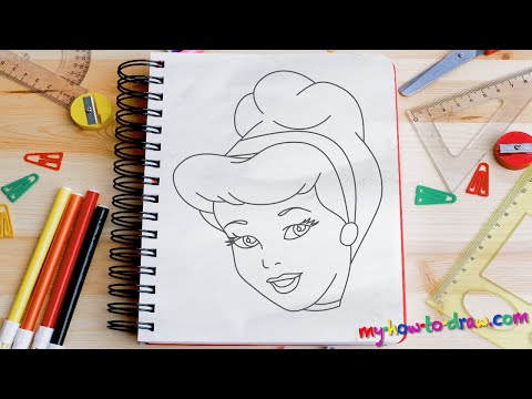 How to draw Cinderella - YouTube