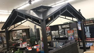 CLOSE LOOK 👀 at broyhill legacy thornwood hard top pavilion, (12' x 12')