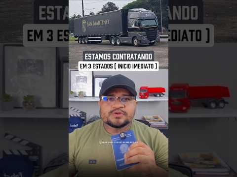 VAGA PARA MOTORISTA CARRETEIRO — 3 REGIÕES DO BRASIL!