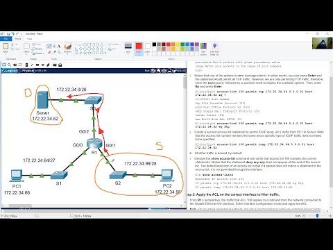 26.2.1 Packet Tracer - Configure Extended IPv4 ACLs - Scenario 1