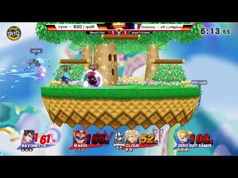 SI:D - Glutonny + eR | LoNg0uw Vs. cyve + BSD | quiK - Winners Final - Smash 4 Doubles