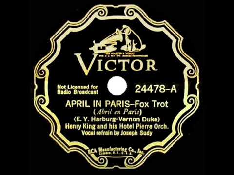 1st RECORDING OF: April In Paris - Henry King (1933--Joe Sudy, vocal)