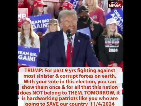 Kamala's speech is interrupted AGAIN; TRUMP: past 9 yrs, against most sinister & corrupt forces on